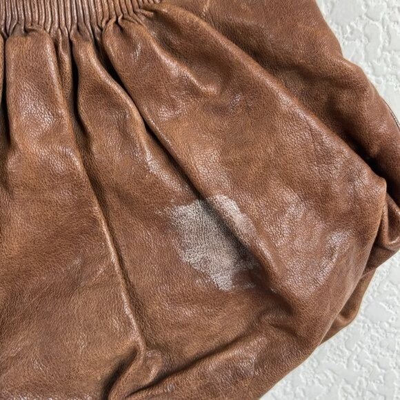 JIL SANDER Vintage Black Leather Pleated Shoulder Bag - Picture 4 of 13